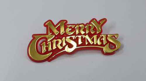 Merry Chistmas Motto - Red and Gold Script